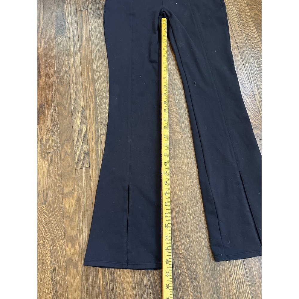 Alo Yoga Black Airbrush High Waist Front Slit Flare Leggings Size M RN87370 - Picture 4 of 7